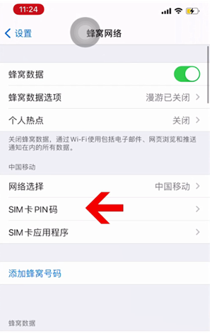 庆阳苹果14维修网分享如何给iPhone14的SIM卡设置密码 